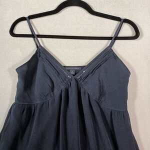 Vtg Y2K Banana Republic Womens Sz 8 Silk Babydoll Top Cami Tank Sequin Coquette
